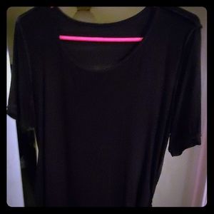 Solid Black maternity ruched dress